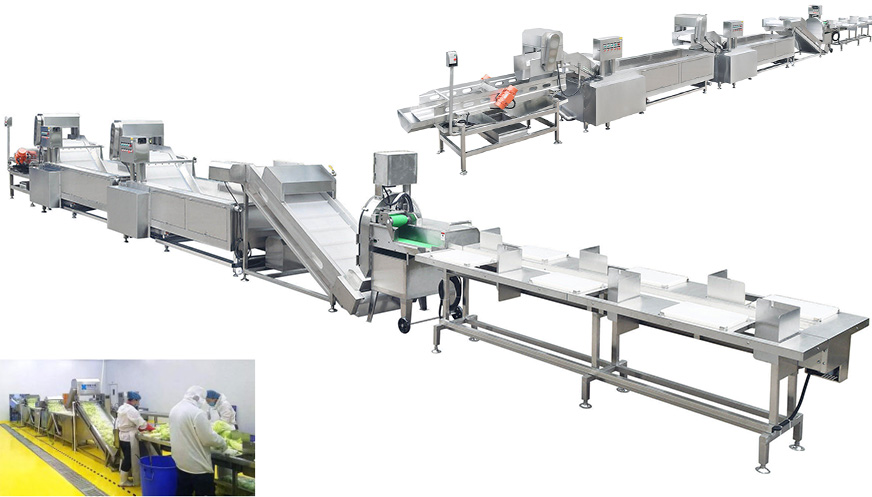 中小型全自动果蔬清洗加工线（全品类）—净菜类设备